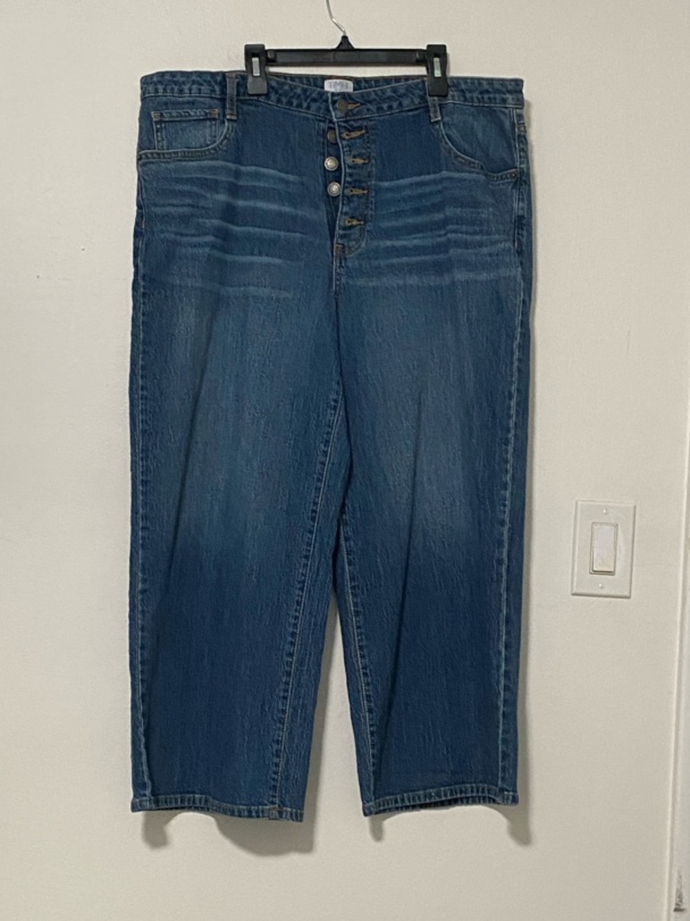 TIME AND TRU Dark Blue High-Waist Button-Fly Women’s Jeans Size 18